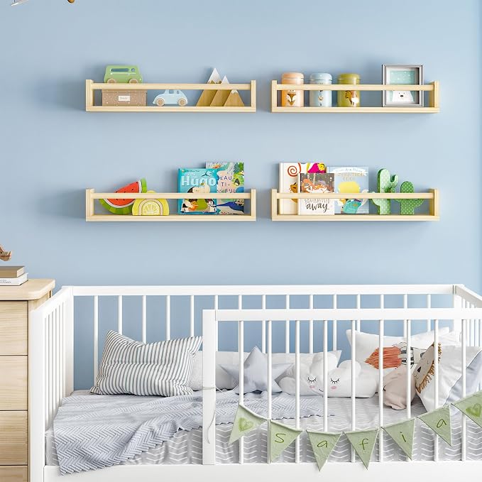 Fixwal Nursery Book Shelves, 23.6 Inch Floating Bookshelves - Image 4