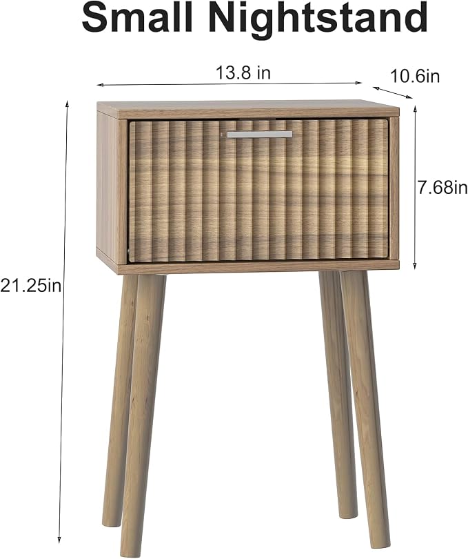 LAATOOREE Nightstands Set of 2, Small Size Side End Table, Bedside Table - Image 3