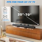 Rfiver Universal TV Stand for 20-70 inch Flat Curved TVs, Height Adjustable - Image 2