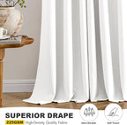 MIULEE Blackout Curtains for Bedroom 2 Panels 34 x 72 Inch Long Pure White | - Image 5
