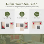Devoko 5 Pieces Patio Furniture Sets All Weather Outdoor Sectional Patio Sofa - Image 6