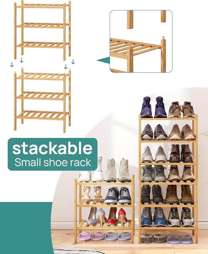 viewcare Small Shoe Rack, 3-Tier Shoe Rack - Image 5
