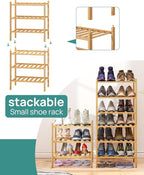 viewcare Small Shoe Rack, 3-Tier Shoe Rack - Image 5