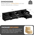 ELUCHANG Oversized 153" Modular Sectional Sofa, Comfy Cloud Couch, L Shaped - Image 2