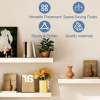 Floating Shelves for Wall White Shelves Bathroom, Bedroom and Living Room - Image 5