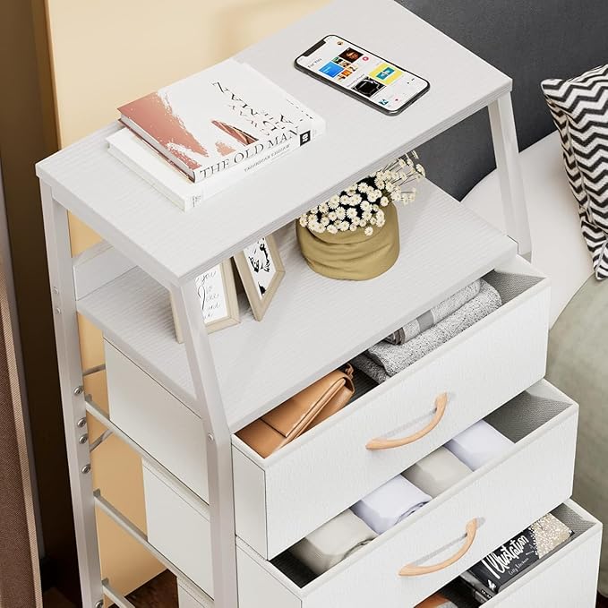 Furnulem Tall 4 Drawers Dresser, Vertical Storage Tower - Image 5