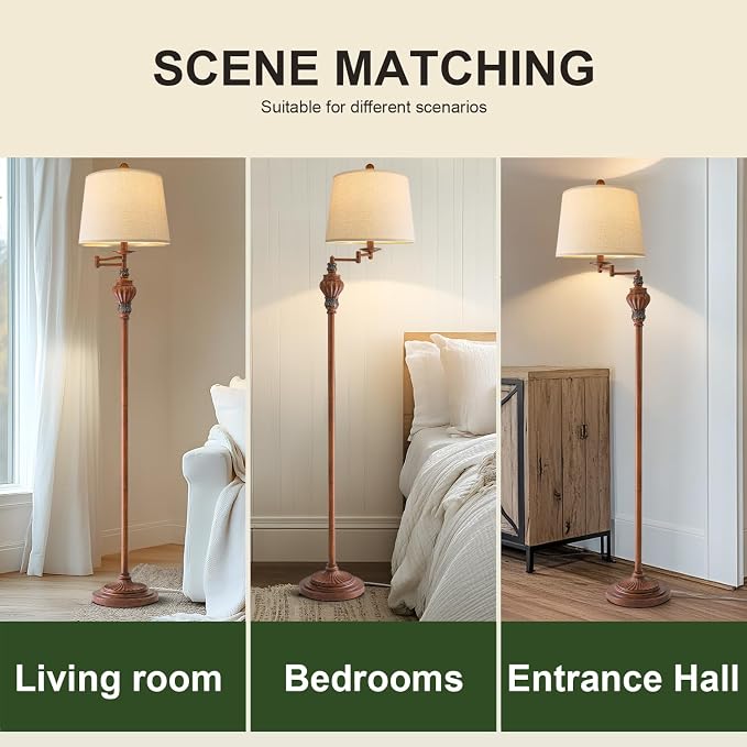 G-SAFAVA 61" Vintage Floor Lamp - Image 3