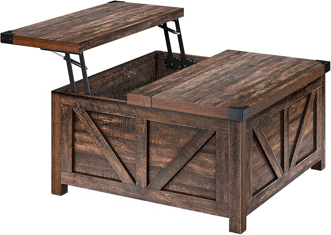 jimeimen Farmhouse Lift Top Coffee Table - Image 7