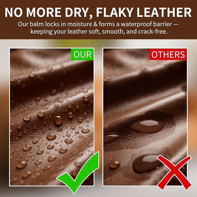 Leather Recoloring Balm with 100ml Mink Oil, Medium Brown Leather Repair Kit - Image 5