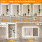 ENZE 24"x40" Smart Lighted Bathroom Mirror - Image 8