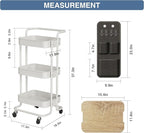 DTK 3 Tier Metal Utility Rolling Cart - Image 6