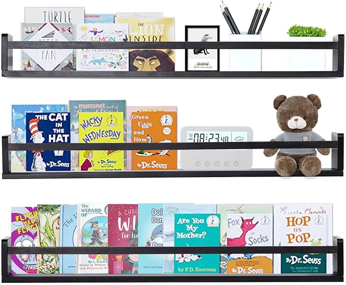 AZSKY Black Nursery Bookshelves by AZSKYMakeyourlifebetter