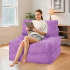HABUTWAY Folding Sofa Bed, Convertible Sleeper Chair Bed w/Dual-Pillow & Handle - Image 3