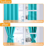 Blackout Curtains for Bedroom, 42 x 63 Inches Length, Turquoise | Thermal - Image 4