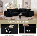 Sectional Cloud Couch for Living Room, Modular Floor Deep-Seat Sofa, Big Comfy - Image 7