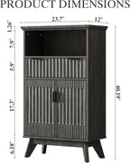 Fatmok Buffet Cabinet with Storage Set od 3, Wood Buffet Sideboard Console Table - Image 3