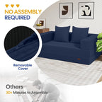 COMAX Futon Sofa Bed, 4‑in‑1 Convertible Sofa Bed, Folding Boneless Couches - Image 7
