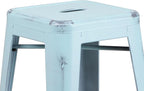 Flash Furniture Kai Commercial Grade 30" High Backless Distressed Green-Blue - Image 6