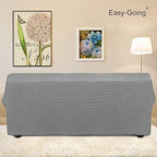 Easy-Going Stretch Oversized Sofa Couch Slipcover Washable Light Gray | 1-Piece - Image 4