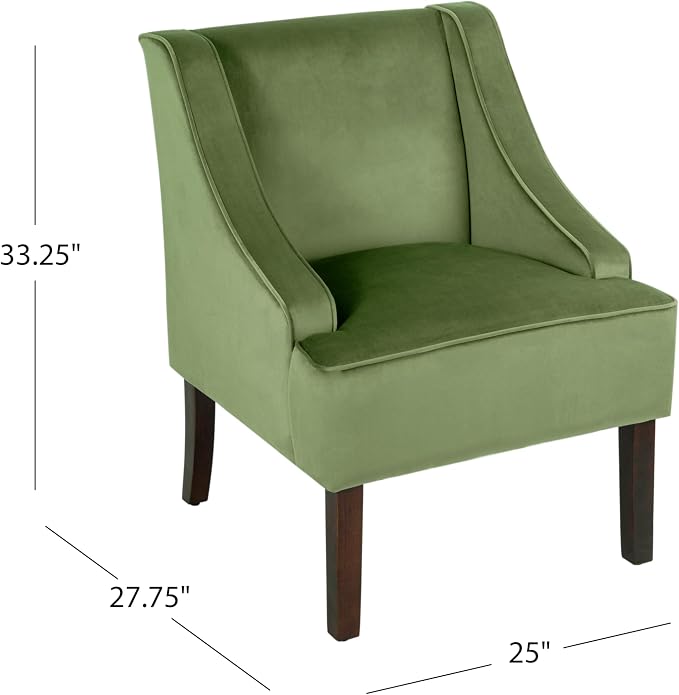 HomePop Velvet Swoop Arm Living-Room-Chairs - Image 3