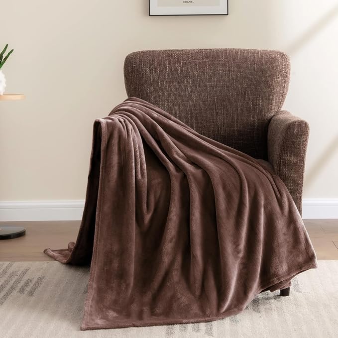 BEDELITE Fleece Blanket Soft Plush Full Bed Blanket Brown 84"x90" | Ultra Soft - Image 6