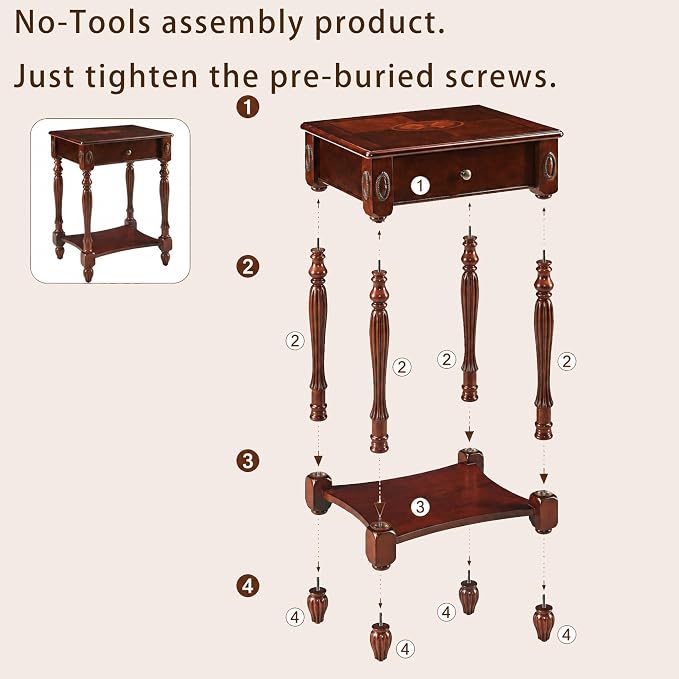 LEEMTORIG Solid Wood Side Table - Image 8