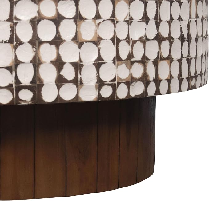 East at Main Round Coffee Table – White Boho Cocktail Table - Image 7