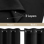 MIULEE Black 100% Blackout Curtains - Image 3