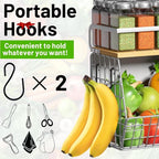 Magnetic Shelf for Fridge with Wood Lid, Fruit Potato and Onion Storage Bins - Image 7
