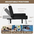 Homall Futon Sofa Bed, Leather Futon Couch - Image 5