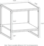 FURINNO Camnus Modern Living 2-Tier End Table, 15.9 in x 15.75 in x 18 in - Image 3