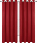 Blackout Curtains 52 x 84 inch/Bright Red Curtains Set of 2 Panels/Thermal - Image 2