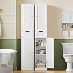 Iwell Tall Bathroom Cabinet, Slim Narrow Bathroom Storage Cabinet - Image 2