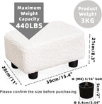 CAROLMADE Small Foot Stool Ottoman Footstool - Image 3