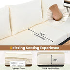 VilroCaz 4 Pieces Outdoor Sectional Sofa Set, All-Weather Patio Seating Group - Image 5