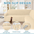 HDCAXKJ Corner Sectional Couch Covers Velvet Stretch L Shape Sofa Cover Soft - Image 4
