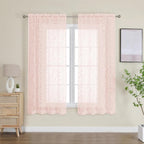 Furman Blush Sheer Curtains 63 inch Length - Image 2