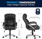Flash Furniture HERCULES Series Big & Tall 500 lb. Rated Black LeatherSoft - Image 3