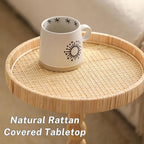 Small Side Table，Rattan Round Drink Tables - Image 3