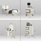 Kings Brand Furniture Claire 6-Piece King Size Bedroom Set - Image 6