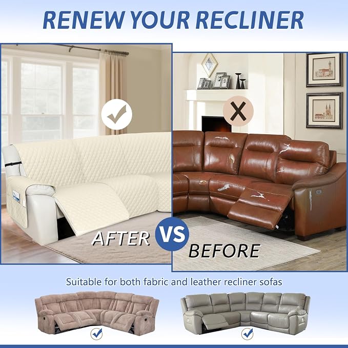Arfntevss Recliner Sectional Couch Covers 1OO% Waterproof L Shape Sofa Cover - Image 6