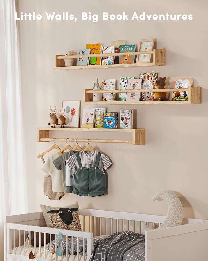 G&W Gruwald Nursery Book Shelves, Wall Bookshelf, Book Shelf - Image 5