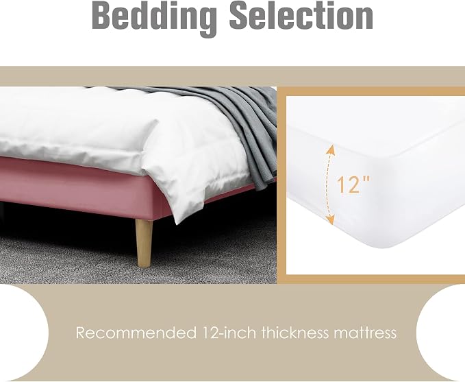 AGARTT Upholstered Platform Bed Frame Twin Size - Image 6
