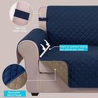 U-NICE HOME 4 Seater Sofa Cover 91''Large Couch Cover, Pet Friendly, Elastic - Image 3