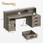 TVU Farmhouse Computer Desk - Image 2