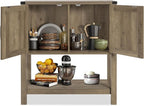 Mufico Sofa Table Console Table, Coffee Bar Cabinet, 31.5 L x 13.8 D x 34.65 H - Image 4