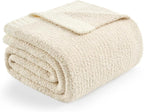 Snuggle Sac Buttery Ivory Bedding Blanket Twin Size 60x80, Super Soft Warm Cozy by SnuggleSac