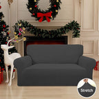 Easy-Going Stretch Loveseat Couch Covers Washable Dark Gray | 1-Piece Loveseat - Image 2