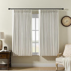 Pinch Pleated Linen Curtains 100% Blackout 63 Inches Long by AUSSPVOCT