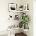 WOPITUES White Floating Shelves Set of 6, Wood - Image 5